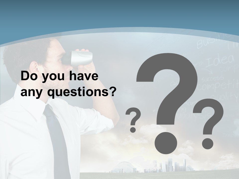 City Binocular Observe PowerPoint Template