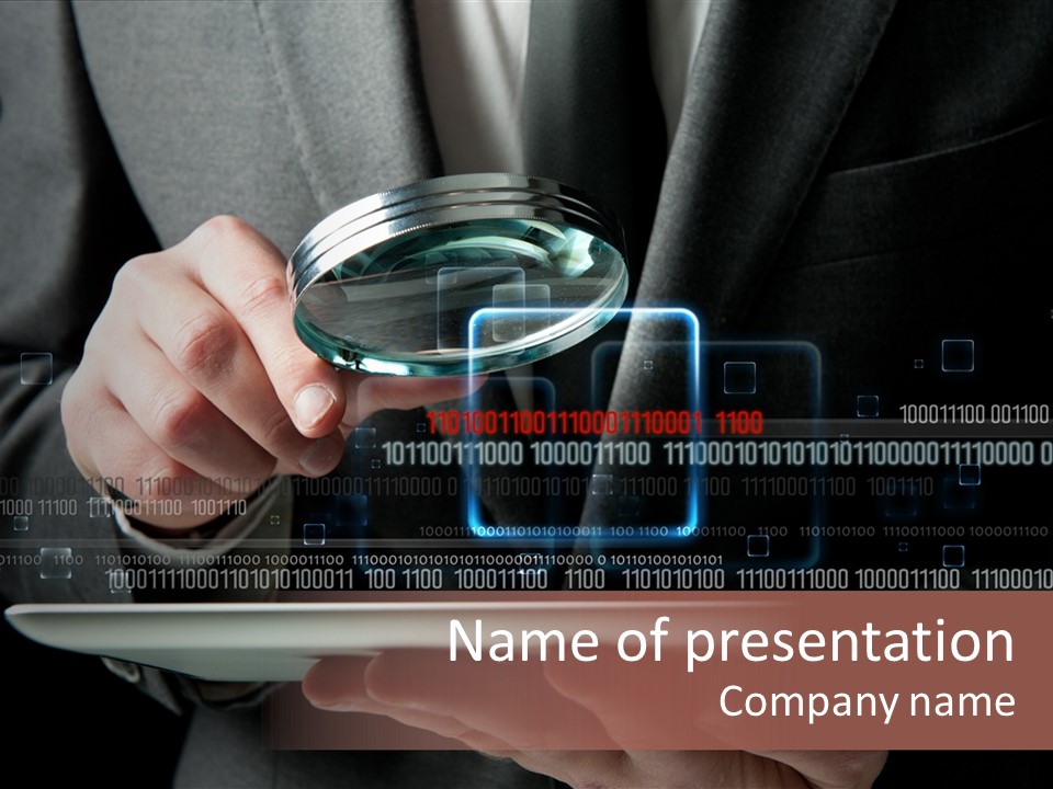 Find Computer Pad PowerPoint Template