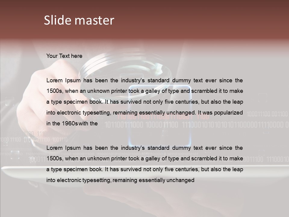 Find Computer Pad PowerPoint Template