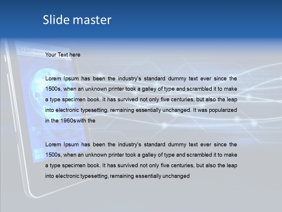 Application Computer Touchscreen PowerPoint Template