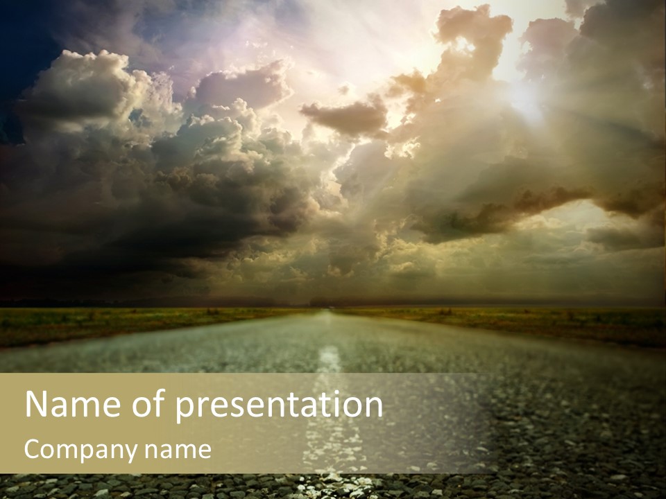 Arrow Non Urban Lane PowerPoint Template