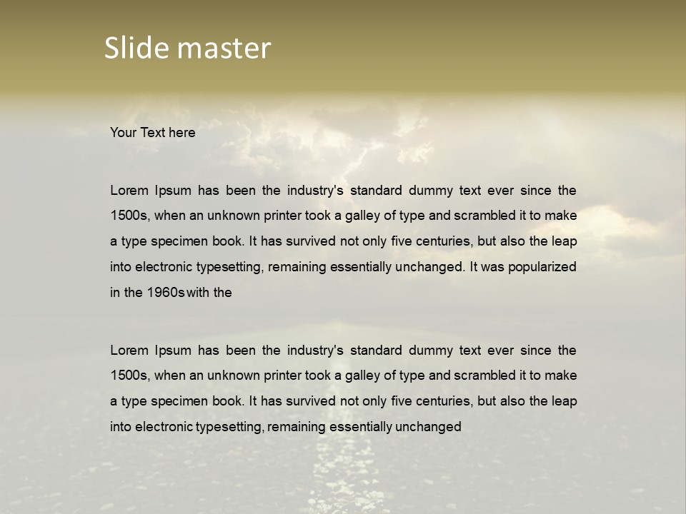 Arrow Non Urban Lane PowerPoint Template