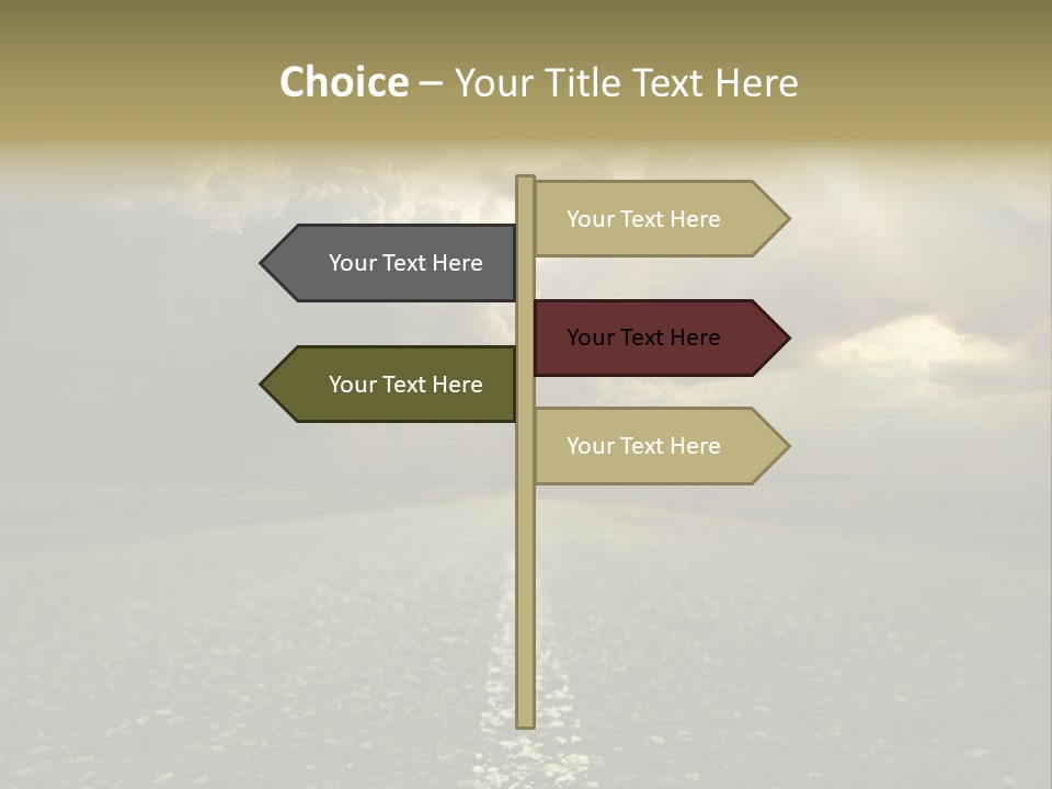 Arrow Non Urban Lane PowerPoint Template