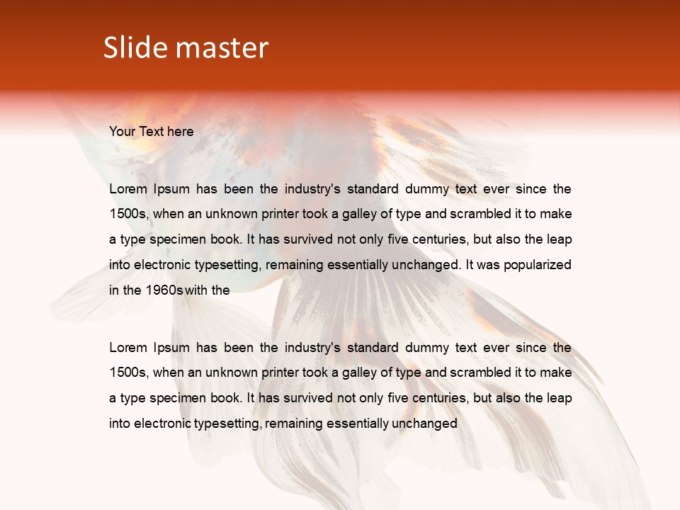White Orange Color PowerPoint Template