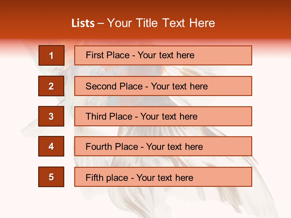 White Orange Color PowerPoint Template