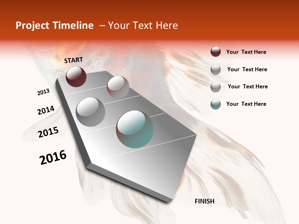 White Orange Color PowerPoint Template