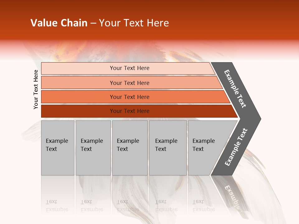 White Orange Color PowerPoint Template