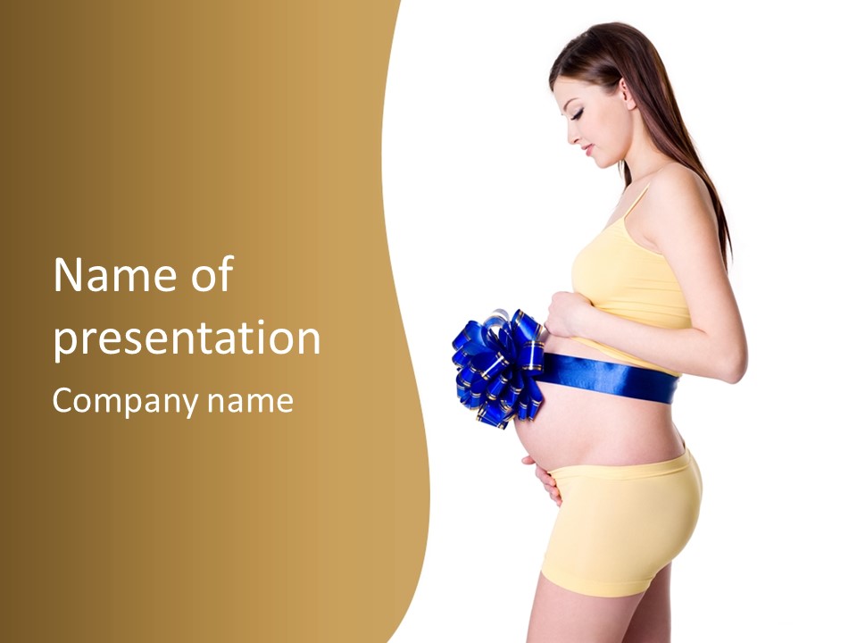 Gift Expecting Stomach PowerPoint Template