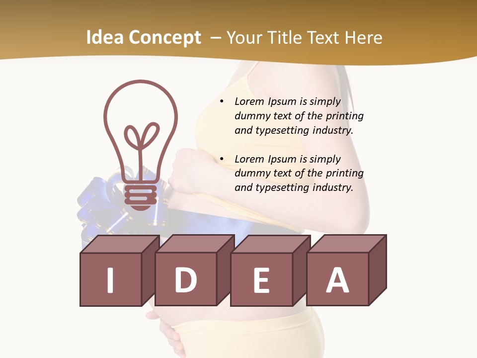 Gift Expecting Stomach PowerPoint Template