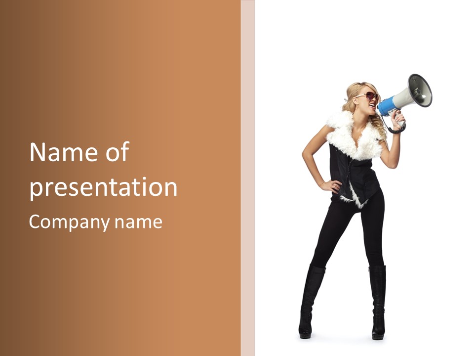 Enthusiasm Slim Black PowerPoint Template