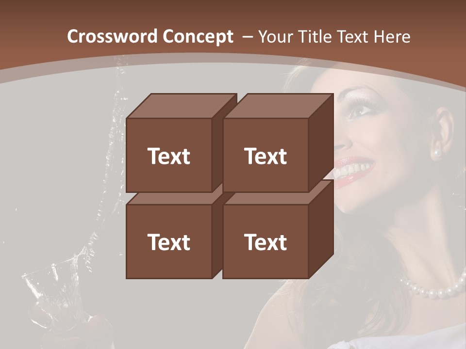 Beautiful Woman Model PowerPoint Template