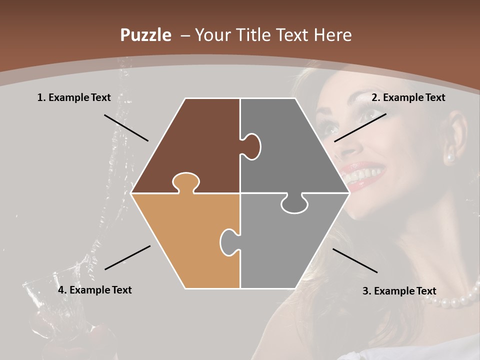 Beautiful Woman Model PowerPoint Template