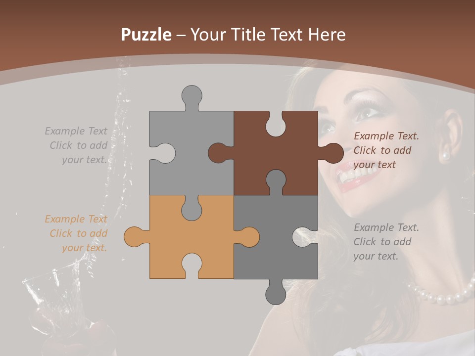 Beautiful Woman Model PowerPoint Template