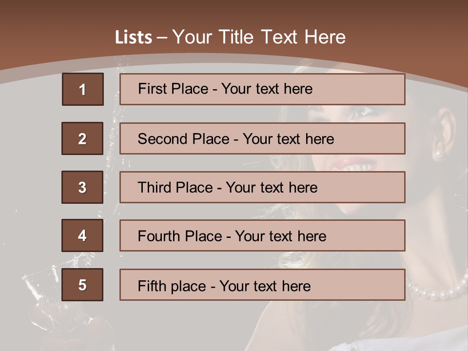 Beautiful Woman Model PowerPoint Template