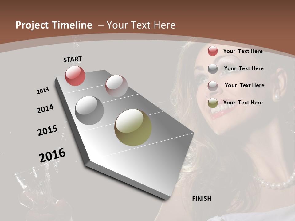 Beautiful Woman Model PowerPoint Template