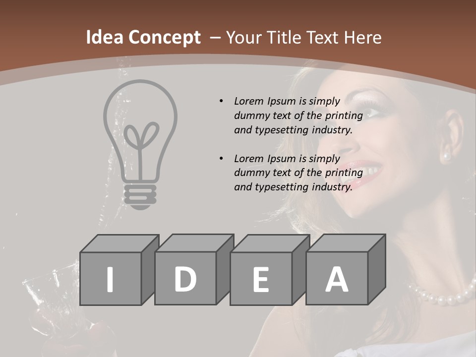 Beautiful Woman Model PowerPoint Template