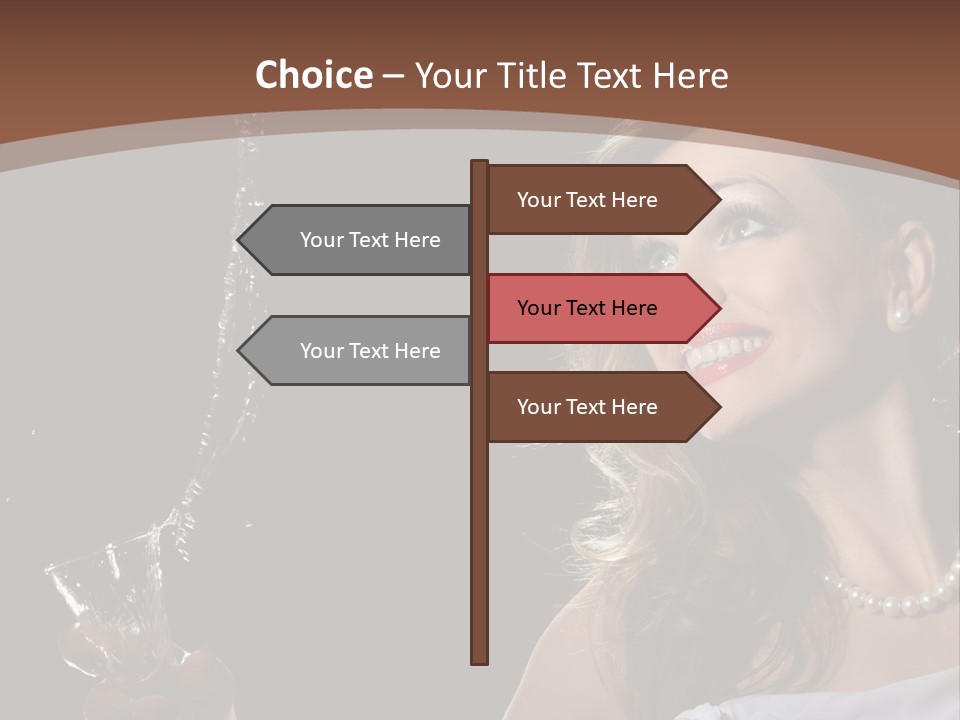 Beautiful Woman Model PowerPoint Template