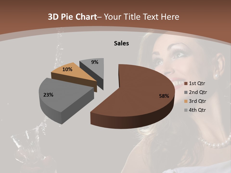 Beautiful Woman Model PowerPoint Template