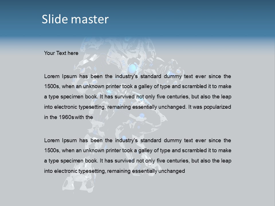 Robot Virtual Cyborg PowerPoint Template