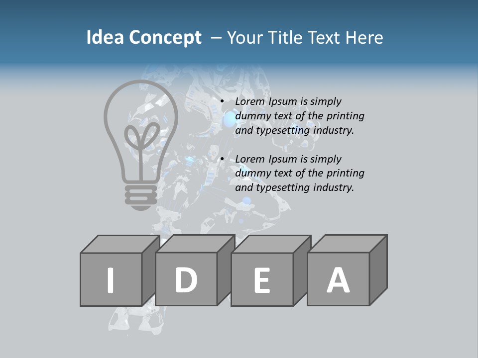 Robot Virtual Cyborg PowerPoint Template