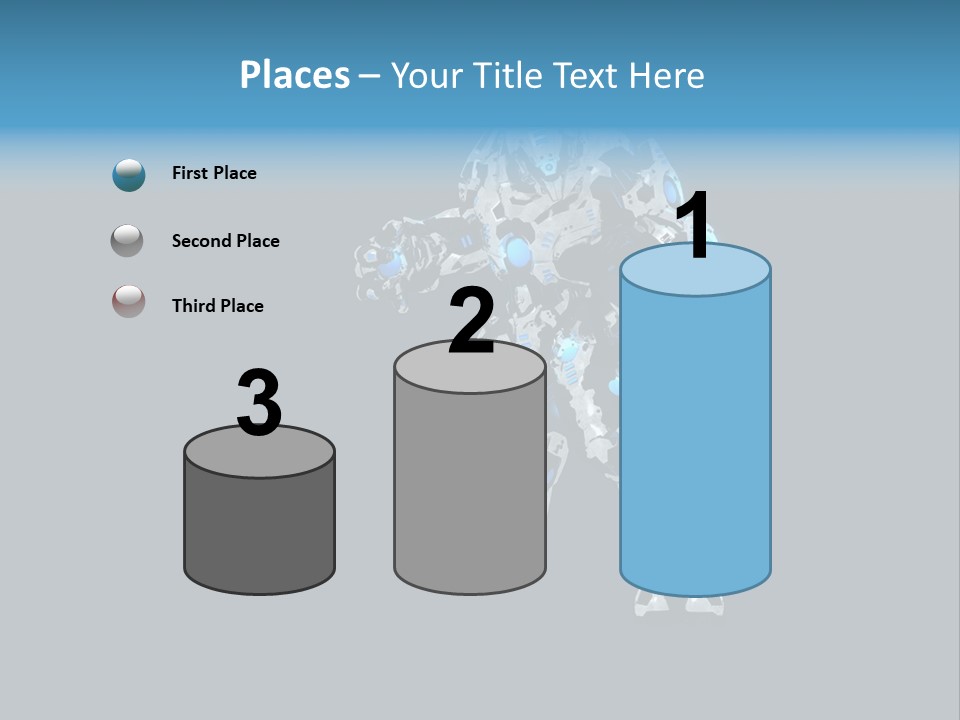 Illustration Head Futuristic PowerPoint Template