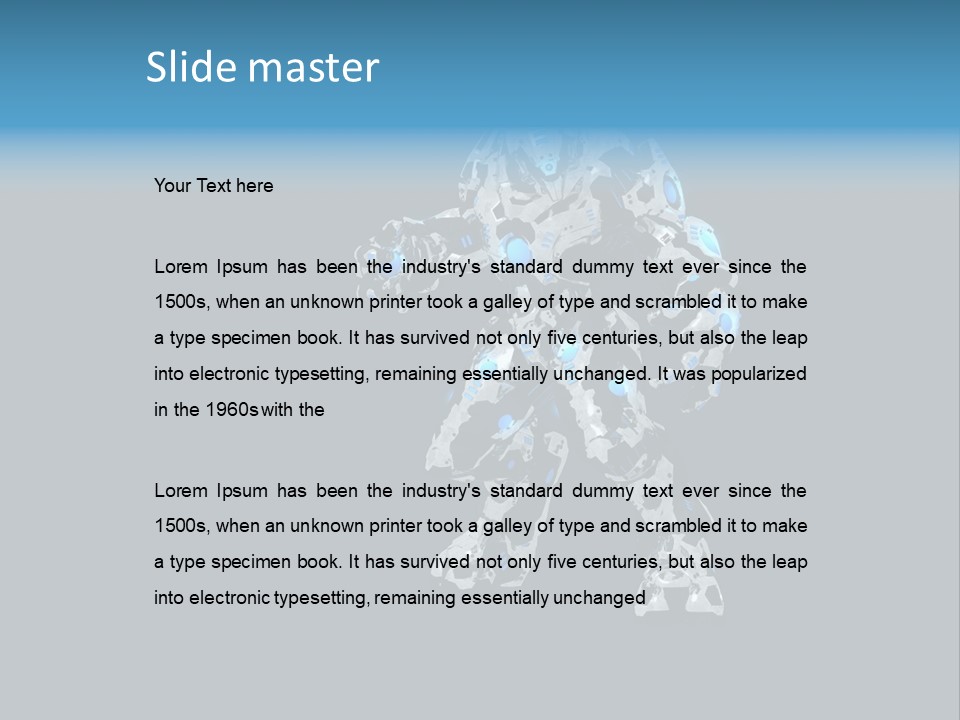 Illustration Head Futuristic PowerPoint Template