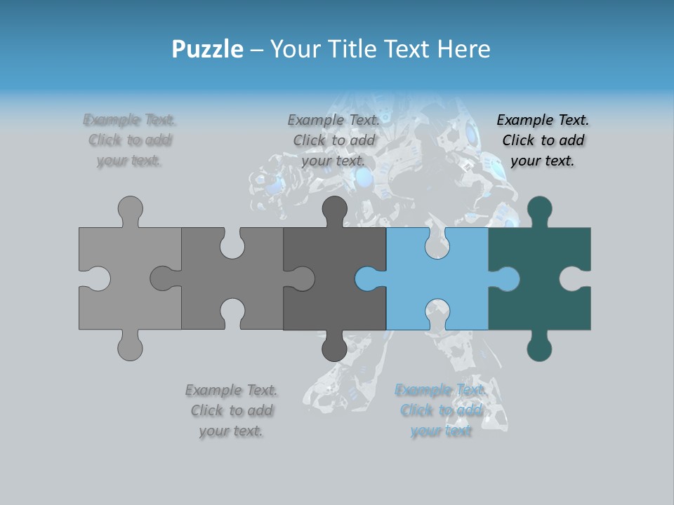 Illustration Head Futuristic PowerPoint Template