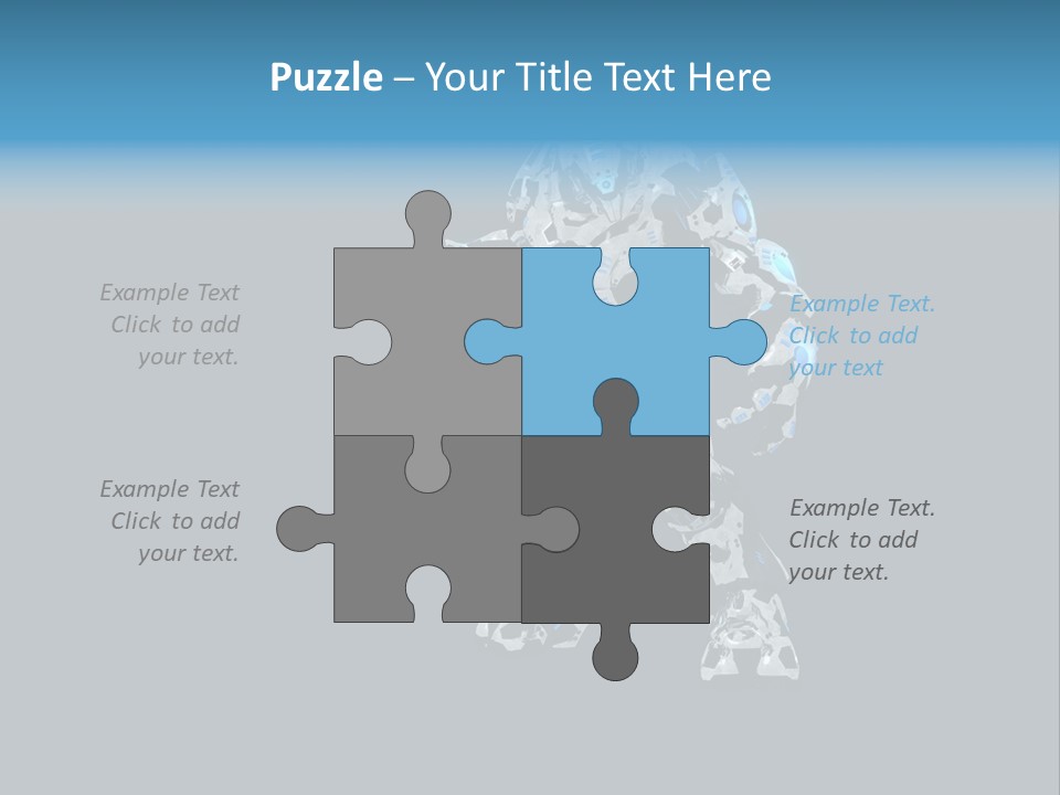 Illustration Head Futuristic PowerPoint Template