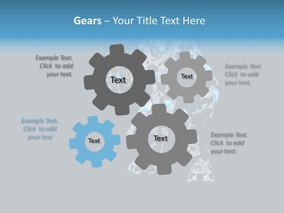 Illustration Head Futuristic PowerPoint Template