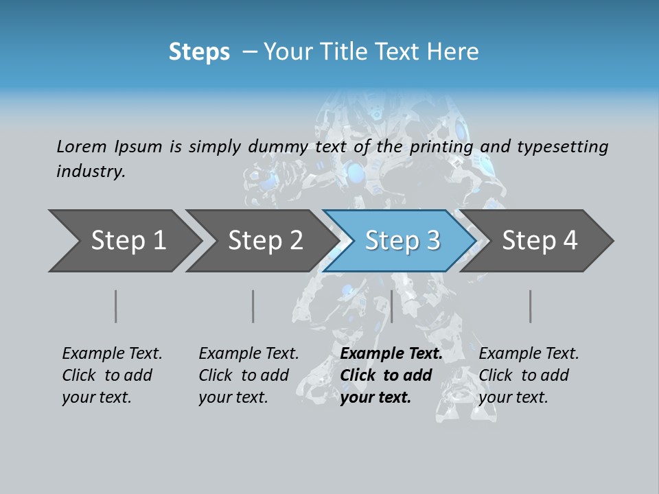 Illustration Head Futuristic PowerPoint Template
