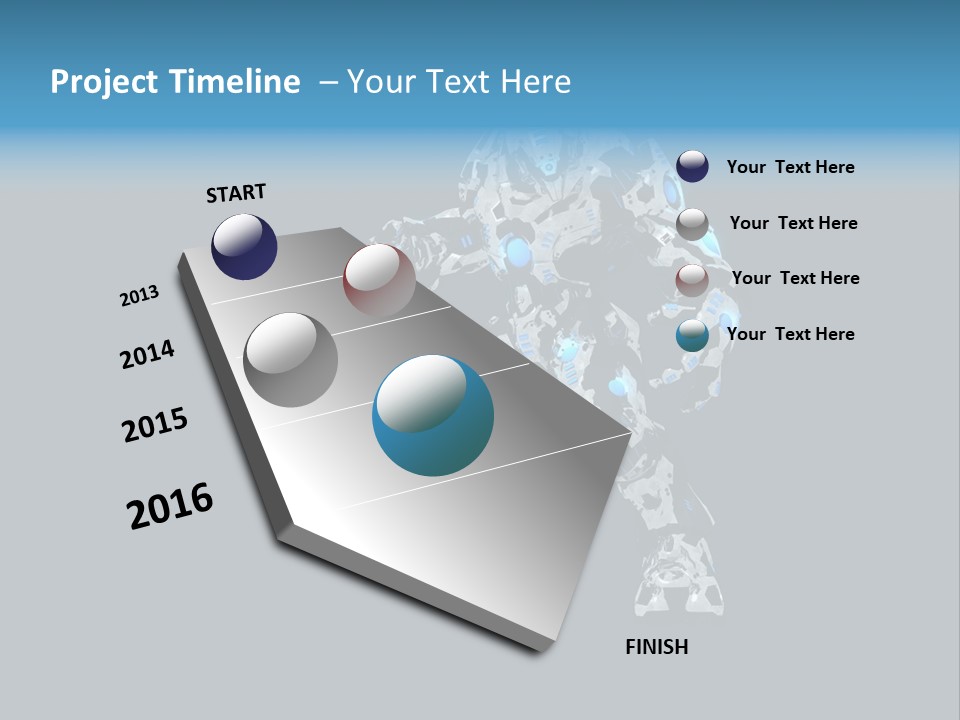 Illustration Head Futuristic PowerPoint Template