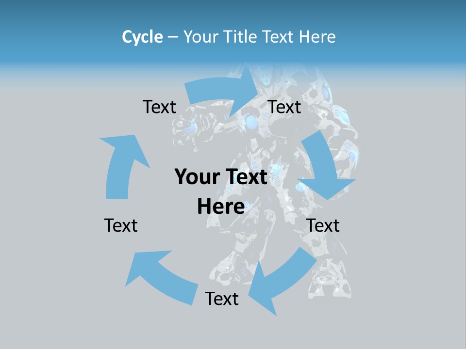 Illustration Head Futuristic PowerPoint Template