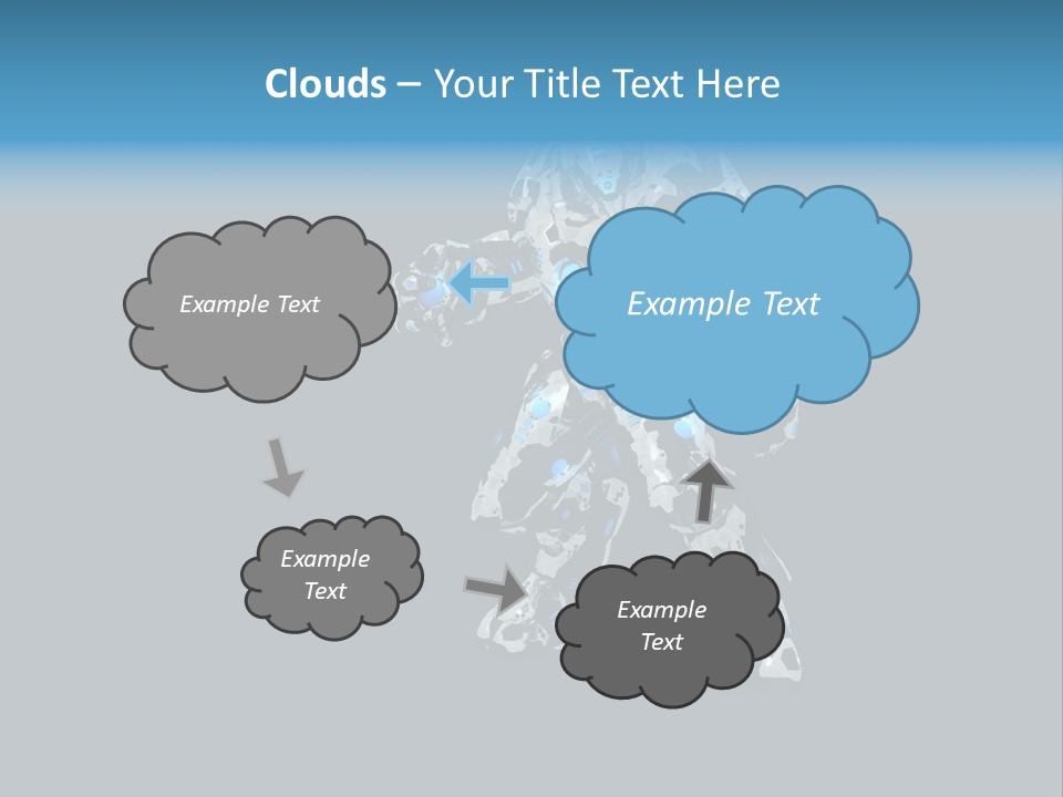 Illustration Head Futuristic PowerPoint Template