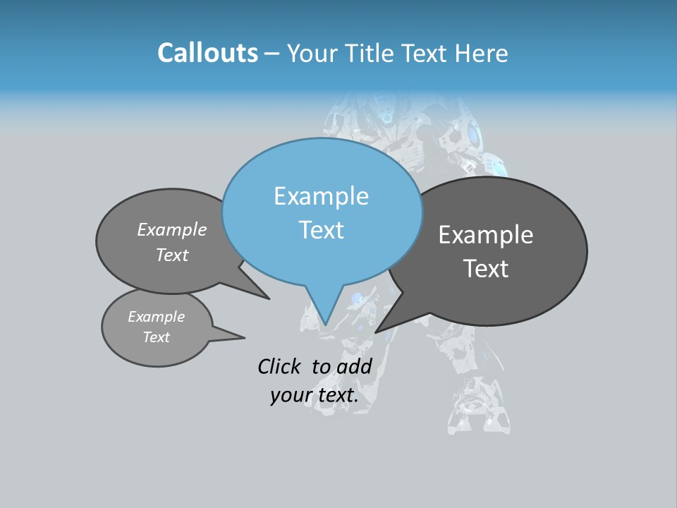 Illustration Head Futuristic PowerPoint Template