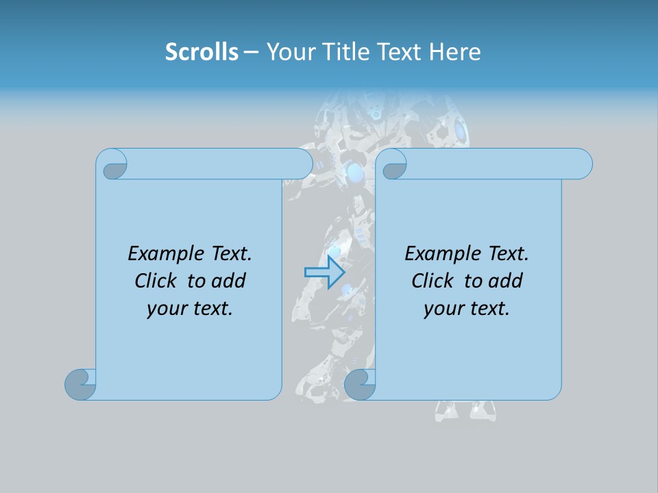 Illustration Head Futuristic PowerPoint Template