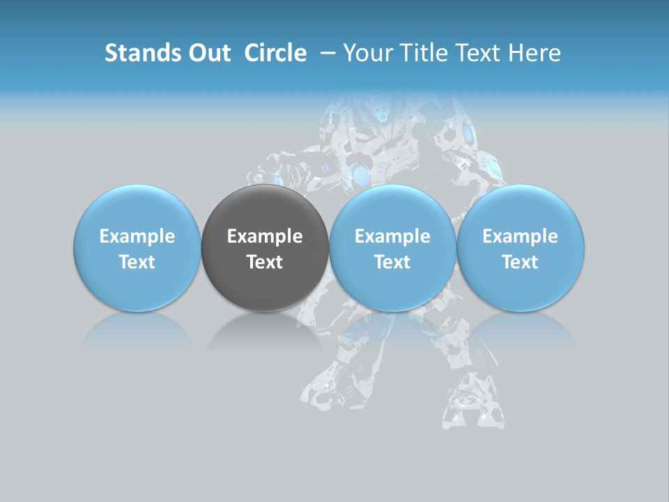 Illustration Head Futuristic PowerPoint Template