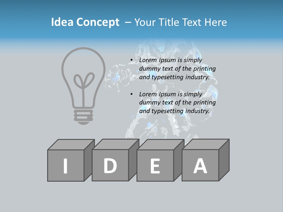 Illustration Head Futuristic PowerPoint Template