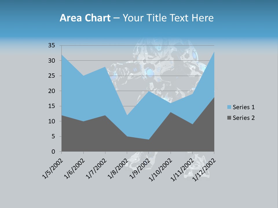 Illustration Head Futuristic PowerPoint Template
