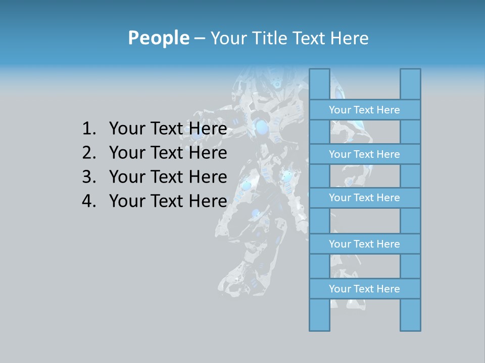 Illustration Head Futuristic PowerPoint Template