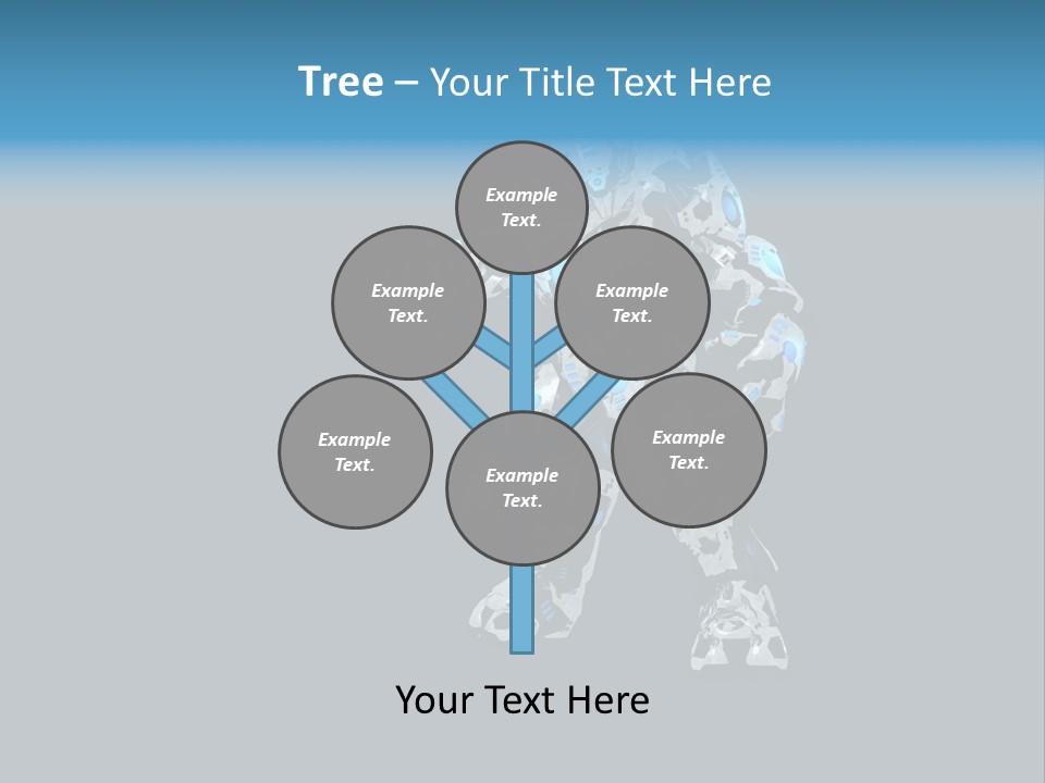 Illustration Head Futuristic PowerPoint Template