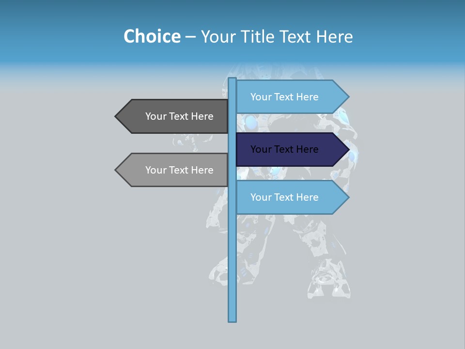 Illustration Head Futuristic PowerPoint Template