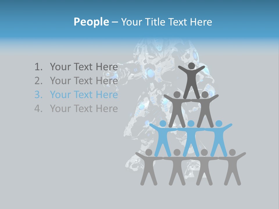 Illustration Head Futuristic PowerPoint Template