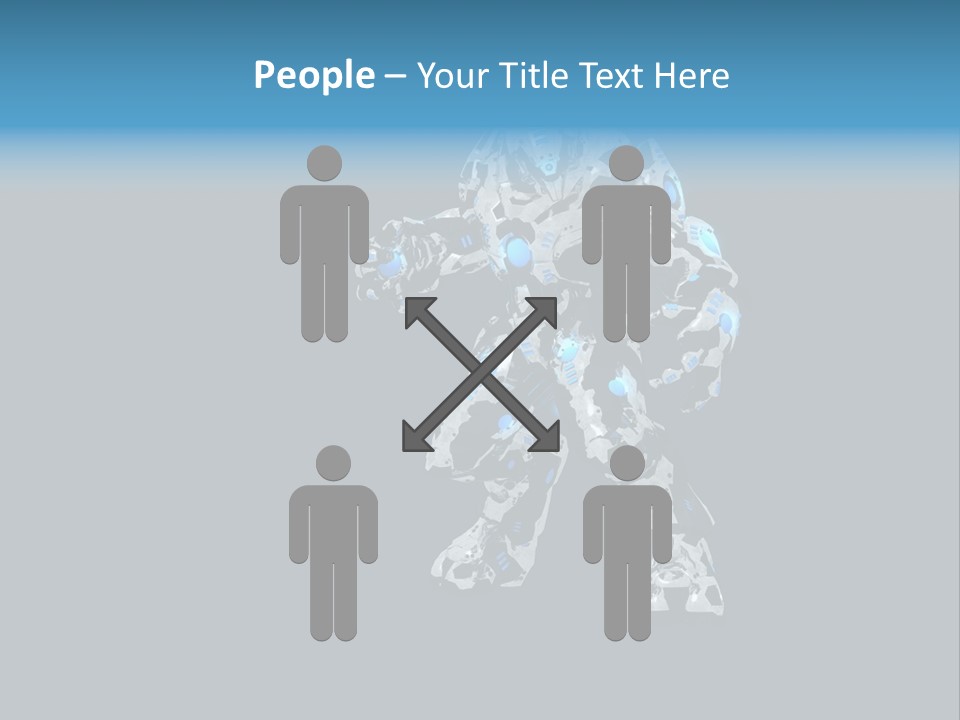 Illustration Head Futuristic PowerPoint Template