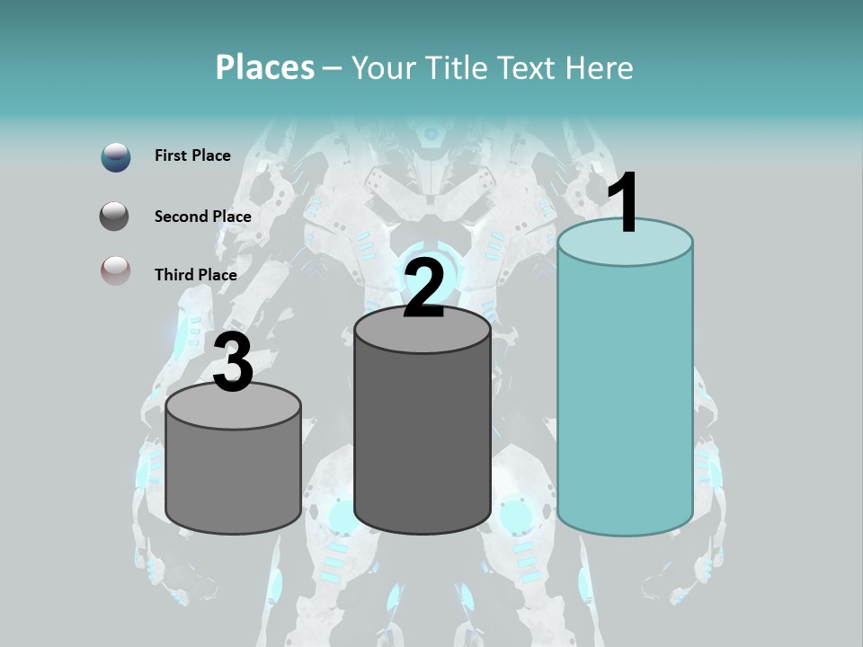 Rendering Chrome Face PowerPoint Template