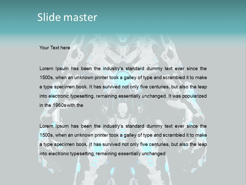 Rendering Chrome Face PowerPoint Template