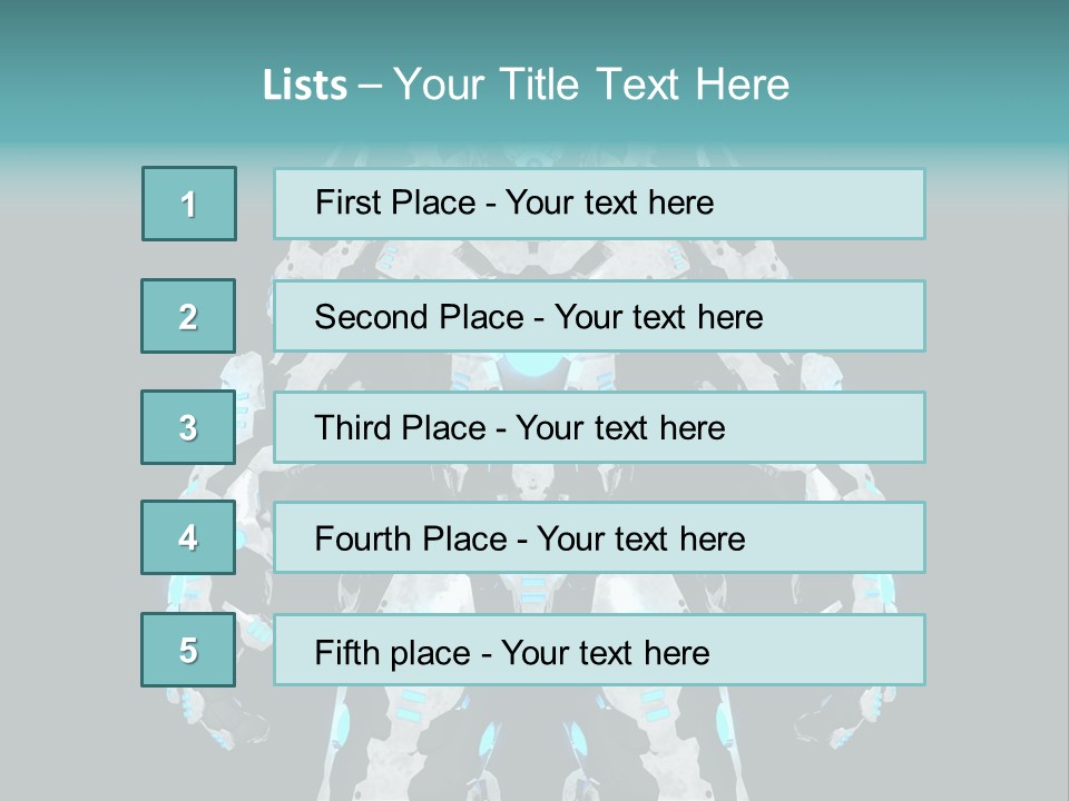 Rendering Chrome Face PowerPoint Template