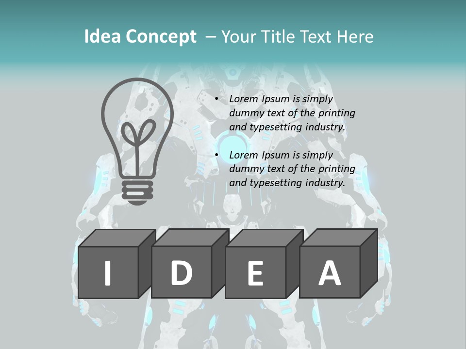 Rendering Chrome Face PowerPoint Template