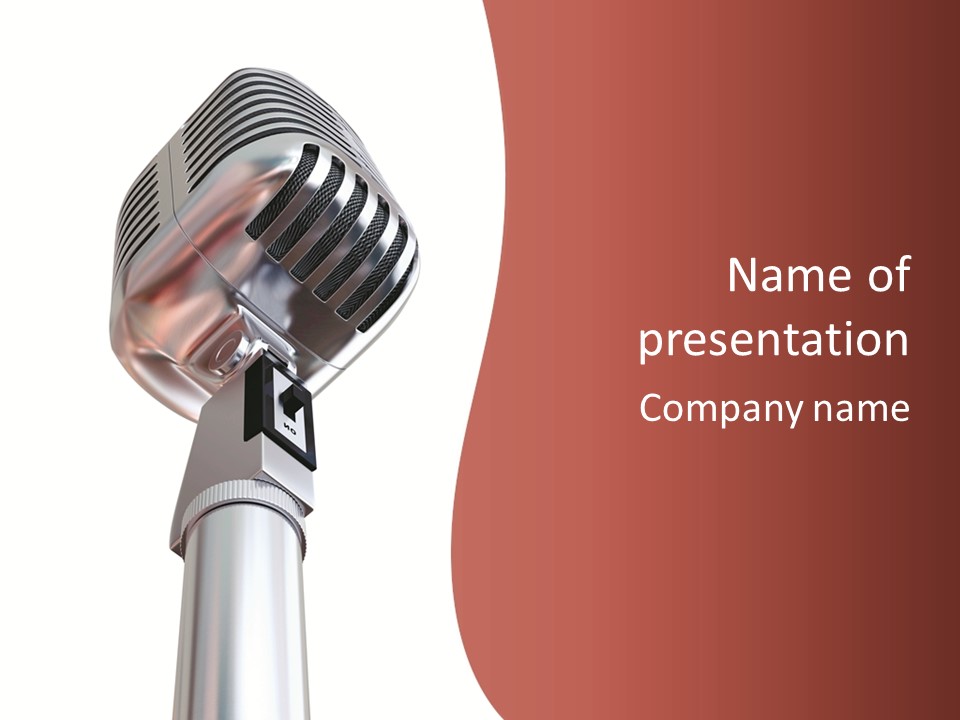Audience Studio Microphone PowerPoint Template