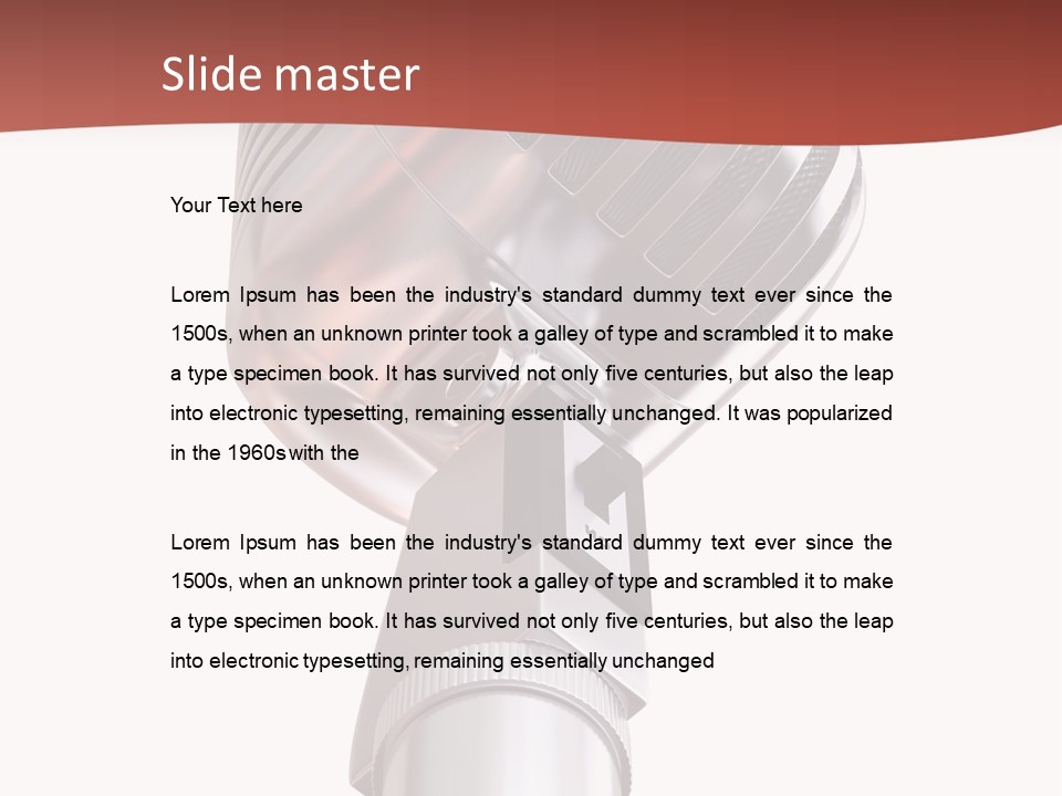 Audience Studio Microphone PowerPoint Template
