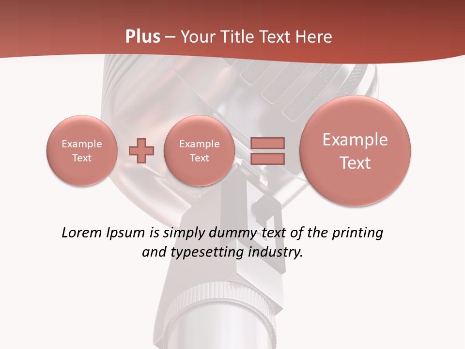 Audience Studio Microphone PowerPoint Template